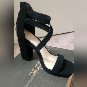 Black Block Heels